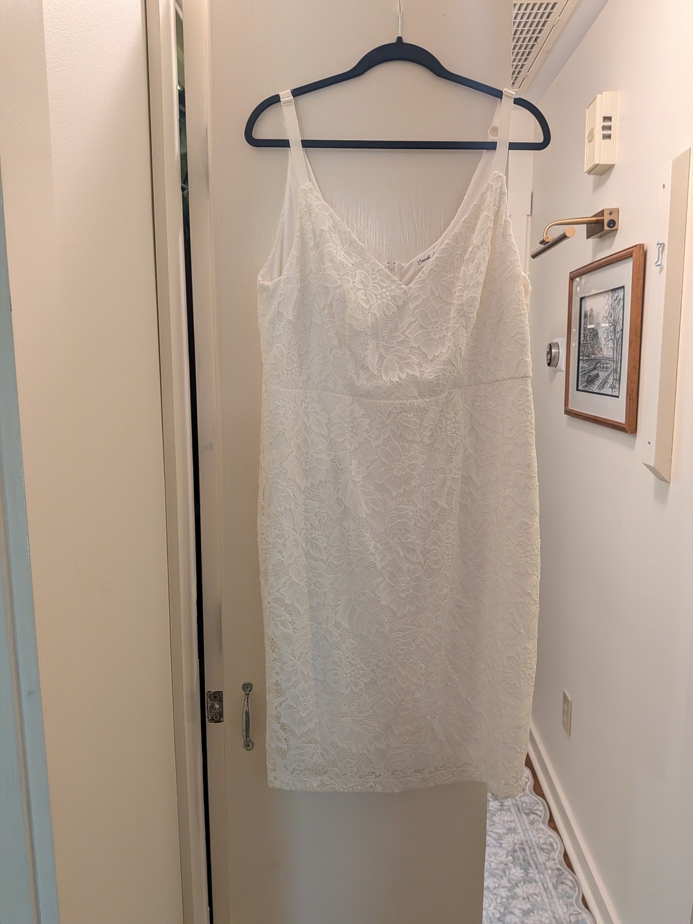Emerald Sundae Ivory Lace Mini Slip Dress Size 1X